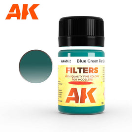 AK Enamel Filters Blue Green for Green Camouflage
