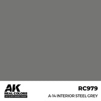 AK Real Colors A-14 Interior Steel Grey Lacquer Paint 17mL