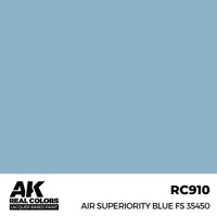 AK Real Colors Air Superiority Blue FS 35450 Lacquer Paint 17mL