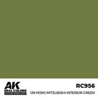 AK Real Colors IJN M3(M) Mitsubishi Interior Green Lacquer Paint 17mL