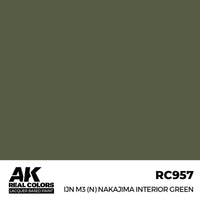 AK Real Colors IJN M3(N) Nakajima Interior Green Lacquer Paint 17mL