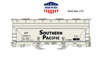 ACF 2-Bay Covered Hopper Kit Southern Pacific (Gray, Black, Large Sans Serif Lettering)
