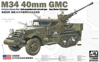 U.S. M34 40mm GMC SP Gun Halftrack (1/35 Scale) Military Model Kit