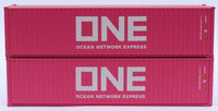 40' Corrugated Container 2-Pack Ocean Network Express ONE (magenta, white)