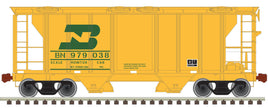 PS-2 Covered Hopper Burlington Northern #979039 (yellow, green, Scale Monitor Car)
