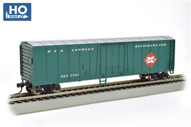 50' Steel Mechanical Reefer Silver Series(R) Railway Express Agency 7763 (green, red)