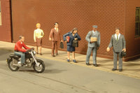 SceneScapes(TM) Figures City People with Motorcycle (7 Pack)
