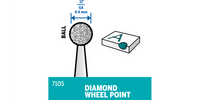 Diamond Wheel Ball Point Dremel Bit