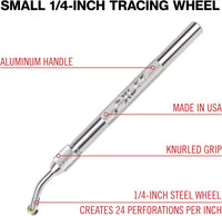 Pounce Wheel 1/4" (24 Teeth Per Inch with  Aluminum Handle)