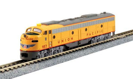 N EMD E8A with Passenger Pilot, Single Headlight - Standard DC -- Union Pacific 949 (Armour Yellow, gray, red)