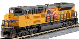 EMD SD70ACe with Nose Headlight Standard DC Union Pacific #8983 (Armour Yellow, gray, United States Flag)