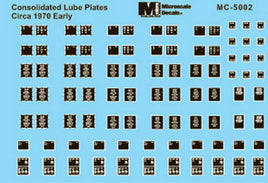 Consolidated Lube Plates Early 1970s