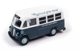 1940s-1950s International Harvester Metro Delivery Van Mini Meta Local Express Jitney (white, blue)