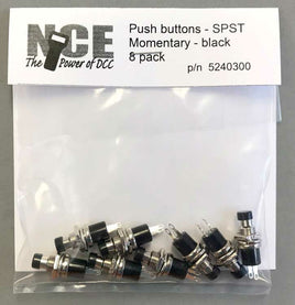 BTN8 Momentary SPST Normally Open Pushbutton Switch 8-Pack