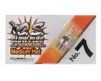 O.S. No. 7 Short Body Standard Glow Plug Medium Hot