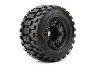 RHYTHM 1/8 Monster Truck Tires (Black Rim)