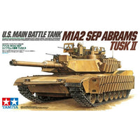 Tamiya US Main BattleTank M1A2 SEP Abrams TUSK II (1/35 Scale) Military Model Kit