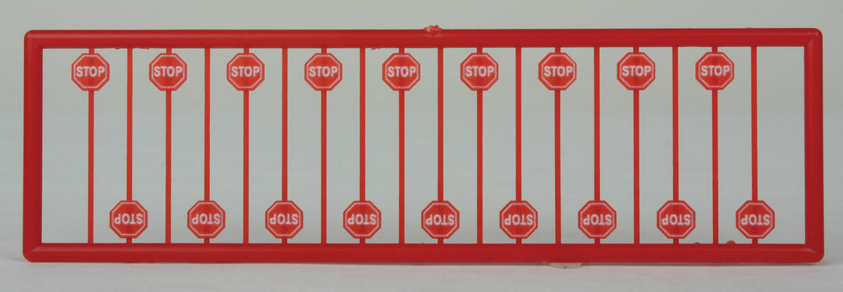 Modern Red Stop Signs (18 Pack)| Eugene Toy & Hobby