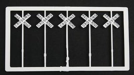 Railroad Crossbuck Warning Sign Modern US Style Railroad Crossing Lettering (20 Pack)