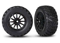 Black Gravel Pattern Tires with Foam Inserts