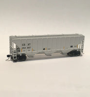 N Pullman Standard PS2CD High Side Covered Hopper CSXT White #253857