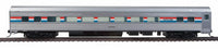 85' Budd Large-Window Coach Amtrak (Phase III; silver, Equal red, white, blue Stripes) W1030001