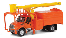 International(R) 4300 2-Axle Truck with Tree Trimmer Body Orange Cab and Body, Yellow Boom