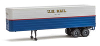 35' Fluted-Side Trailer 2-Pack US Mail (blue, white, red stripe, gold shadow lettering)