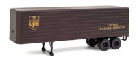 35' Fluted-Side Trailer 2-Pack United Parcel Service (1950s-1960s; brown, gold; Bowtie Logo)