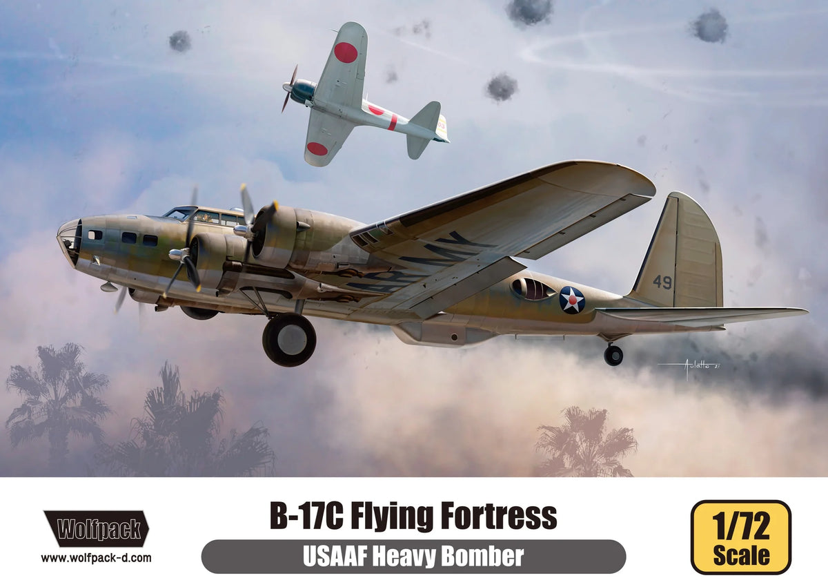 B-17C Flying Fortress (1/72 Scale) Aircraft Model Kit| Eugene Toy 