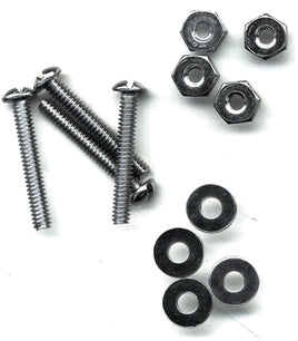 Round Head MTG Bolts With Nuts & Washers 6-32 X 1"