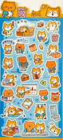 Bear and Dog Business Flat Stickers