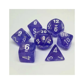 Borealis Polyhedral Purple/White 7-Die Set