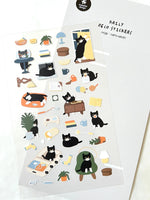 Cats Catch Day Flat Stickers