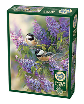Chickadees and Lilacs (1000 Piece) Puzzle