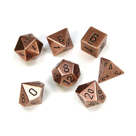 Copper Metal Polyhedral 7-Die Set