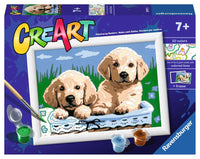 CreArt Cute Puppies Paint by Number