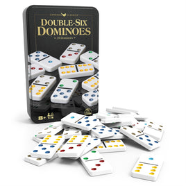 Double Six Dominoes in a Tin