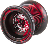 Roadrunner Metal Yo-yo- Black Body with Red Splatter