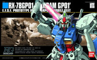 HGUC #13 RX-78GP01 GUNDAM GP01 ZEPHYRANTHES (1/144 Scale) Plastic Gundam Model Kit