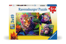 Jungle Babies (3x49 Piece) Puzzle