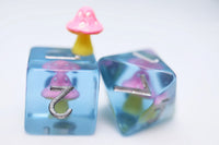 Inclusion Dice- Pink Mushroom Polyhedral Dice Set (7)