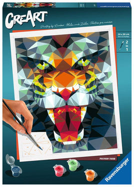 CreArt Polygon Tiger Paint by Number