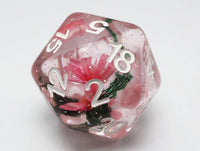Inclusion Dice- Carnation Love Polyhedral Dice Set (7)