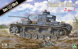 Panzer III Ausf. J 3-in-1 (1/16 Scale) Plastic Military Model Kit