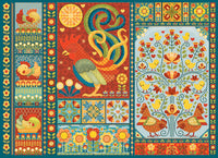 Scandi Chicken Quilt (1000 Piece) Puzzle