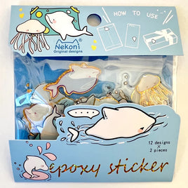 Shiny Sea Life Epoxy Sticker Bag