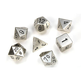 Silver Metal Polyhedral  7-Die Set