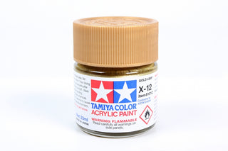 Tamiya Color X-12 Gold Leaf Acrylic Paint 23mL TAM81012