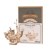 3D Modern Wooden Puzzle: Fishing Ship